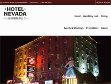 Tablet Screenshot of hotelnevada.com